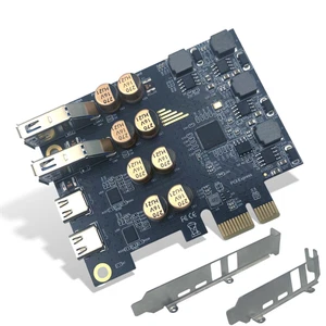 USB 3.0 PCI-e Expansion Card 4Port Type C USB-C 3.0 HUB Adapter 5Gbps For PC - Picture 1 of 7