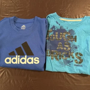 Boys Size Medium 10/12 Shirt Lot Reebok And Adidas - Picture 1 of 9
