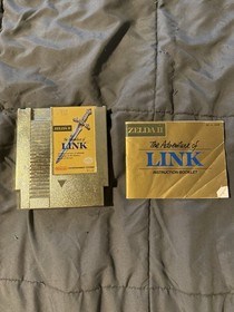 The Legend of Zelda 2 The Adventure of Link Gold NES Tested Authentic w/ booklet