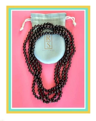 NEW 80" Ross-Simons 8-8.5 mm Black Cultured Pearl Endless Strand Necklace - Image 1 of 4