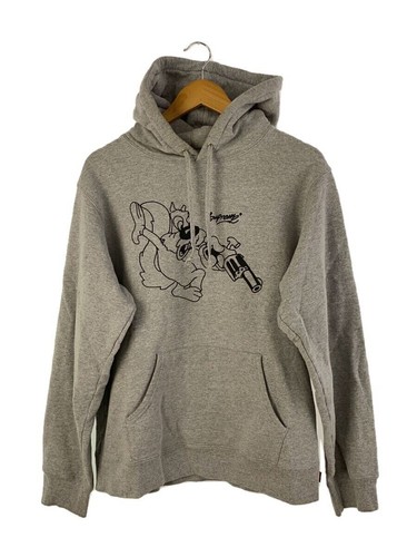 Supreme 18SS Lee Quinones Lee Felpa con Cappuccio Parka M Cotone Grigio