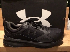Scarpe Under Armour Charged Edge da uomo taglia 12 4E nere sneakers sportive - Foto 1 di 7