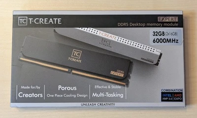 TEAMGROUP/T-CREATE EXPERT 32GB-DDR5 RAM 6000MHz (16GBx2) CL30  (WIE NEU) - Bild 1 von 2