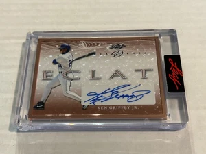 Hoja Decadencia Ken Griffey Jr 2022 2/10 Eclat oro rosa enmarcado Auto Mariners SSP - Imagen 1 de 2