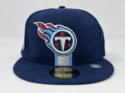 New Era Tennessee Titans Azul Marino Oficial Lateral 59Fifty Sombrero Ajustado Talla 7 3/8 Foto 1 de 4