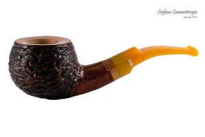 STEFANO SANTAMBROGIO Rustic | Hand Made in Italy | Pfeife Pipe 9mm Filter 551 - Bild 1 von 3