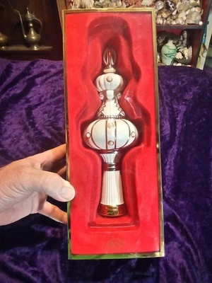 Lenox Florentine Christmas Tree Topper 10" Pearl & Gold Used Nice! - Image 1 of 4