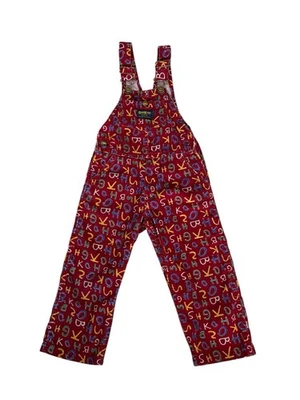 Vintage Oshkosh B'Gosh Kids Alphabet Overalls Size 4T Corduroy 90s USA Made - Image 1 of 4