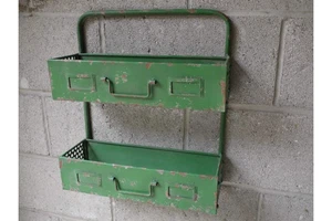 Industrial Metal Garage Storage Shelves Wall Mounted Green Storage Shelves 3007s - Picture 1 of 4