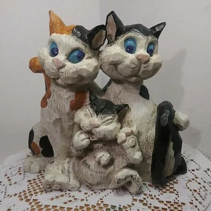 Beautiful Large 3-Cat Resin Door Stopper / Display Piece.  - Picture 1 of 12