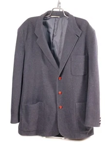 Mens GAP Recycled Wool Blend Coat, Size XL, Color Navy leather elbow patches 52" - Picture 1 of 3