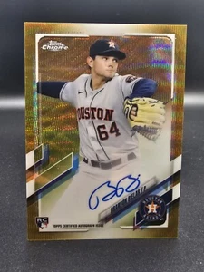 2021 Topps Chrome Rookie Auto Gold Refractor #BBI Brandon Bielak 44/50 - Picture 1 of 2