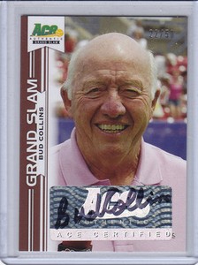2013 ACE AUTHENTIC BUD COLLINS AUTO /50 GRAND SLAM #BA-BC1