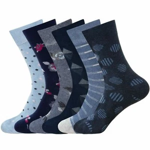 Ladies women Non elastic Extra wide Top Diabetic Comfort Cotton Rich Socks 4-7 - Picture 1 of 5
