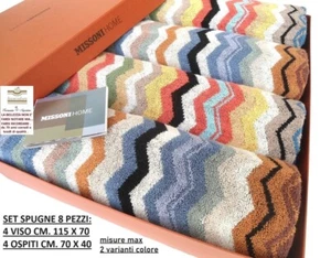 MISSONI Towel Set 8 Pieces, 4 Towels 115 X 70 Cm + 4 Towels 70 X 40 Cm Mis. Max - Picture 1 of 13