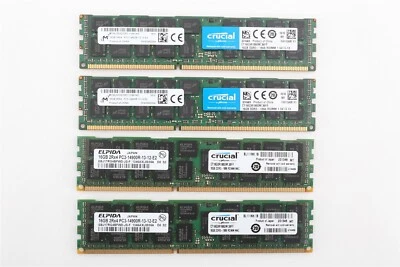 64GB (4 X 16GB) Crucial Memory for Mac Pro 2013 6,1 PC3-14900 DDR3 ECC Reg - Image 1 of 2