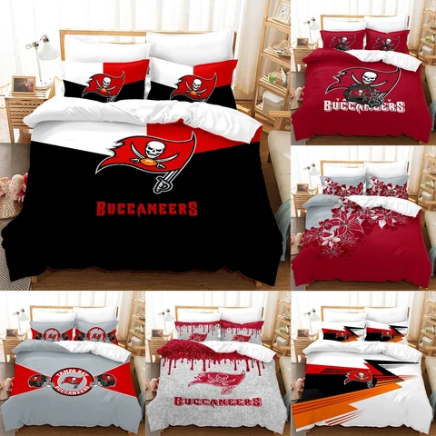 Tampa Bay Buccaneers Bedding Set 3 Pieces Duvet Cover Pillowcases Quilt Cover Cover