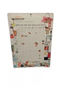1964 The Magic of Seasoning Spices and Blends Board Sign by Family Circle - Picture 1 of 7
