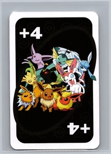 Eevee WILD Draw 4 Pokemon UNO JAPANESE Card Game Pocket Monsters Eeveelutions - Picture 1 of 2