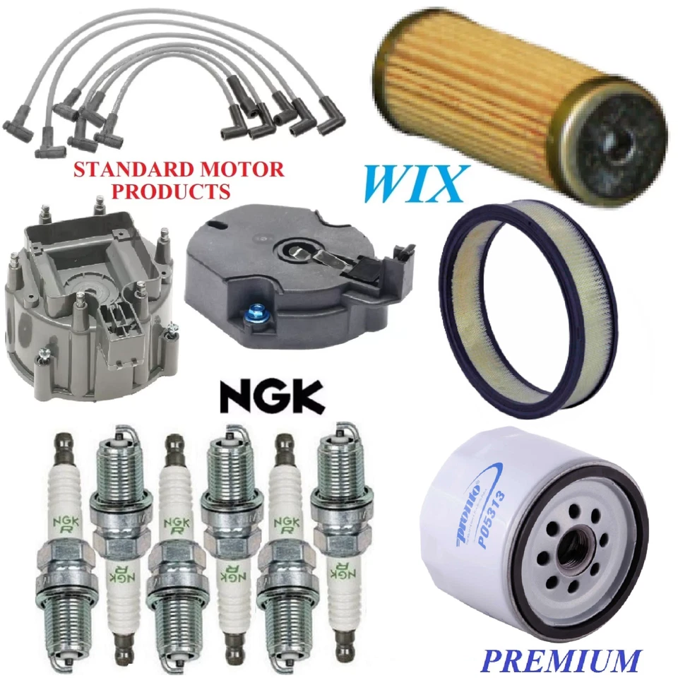Tune Up Kit Filters Cap Wire Spark Plugs For CHEVROLET C10 L6 4.1L 1979-1984 - Image 1 of 1