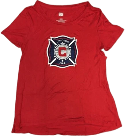 Chicago Fire MLS Women's Scoop Neck Super Soft T-Shirt Cover