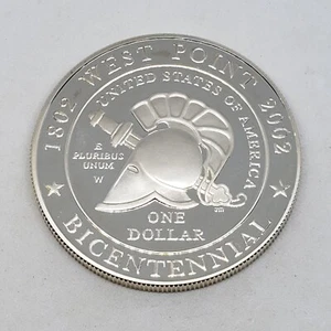 2002-W 1802 West Point Bicentennial One Dollar Coin, 27.5 Grams 90% Silver - Picture 1 of 19
