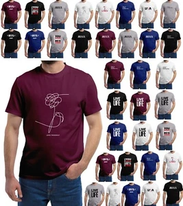 4er/5er Herren T-Shirt Print kurzarm Sommer Rundhals Slim Fit Tee S M XL XXL - Bild 1 von 51