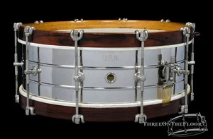 1910er Wilson & Bros US Navy Snare Drum: 5 x 15-1/2 - Bild 1 von 12