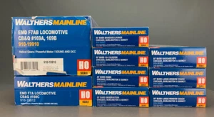 HO Walthers Mainline CB&Q 7 Car Passenger Set + A/B/A Locos DCC/SND NIB! HO2148 - Picture 1 of 9