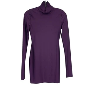 The Andamane Hilda Turtleneck Mini Dress Purple Stretch Long Sleeve Womens S - Picture 1 of 9