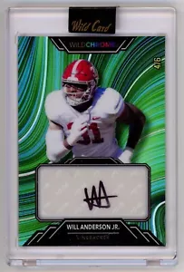 Will Anderson Firmato Auto UA Alabama 2023 Wild Card Chrome Rookie Rc Card #4/6 - Foto 1 di 1