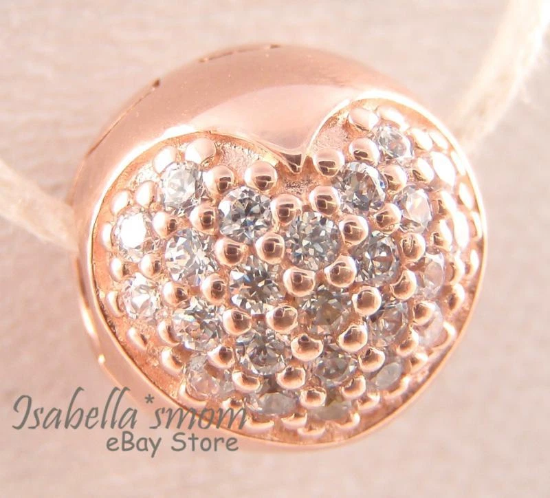 Love Di My Vita Autentico Pandora Rosa Placcato Oro Cuore Clip Ciondolo 781053CZ - Immagine 1 di 4