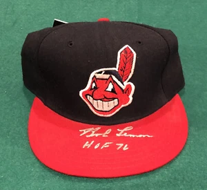 Gorra de béisbol firmada por Bob Lemon autografiada de los Cleveland Indians - Imagen 1 de 2