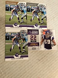 Minnesota Vikings 4 diff Jared Allen 2012 score FB cards Idaho state see scan - Picture 1 of 1