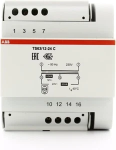ABB 2CSM631043R0811 Trasformatore di Sicurezza TS 63/12-24 C Trasformatore Campanello Nuovo - Foto 1 di 2