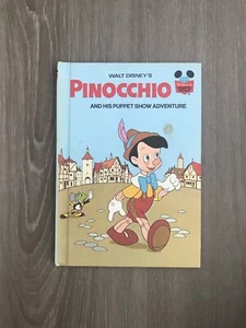 1973 Walt Disneys Pinocchio and His Puppet Show Adventure Book Club Edition HC - Imagen 1 de 13