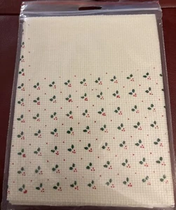 Evenweave Fabrics 14 ct Aida Cross Stitch in Garland Country Christmas Design - Picture 1 of 3