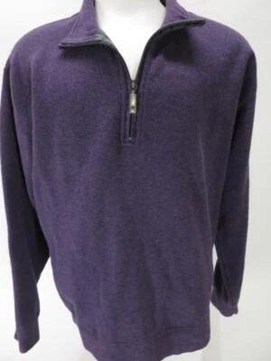 ORVIS 1/4 Cremallera Algodón Suéter Pullover en Berenjena L ¡Como Nuevo! J57 Foto 1 de 4