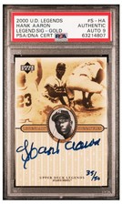 2000 U.D. Legends Legendary Signatures Gold /50 Hank Aaron Auto PSA Auto 9