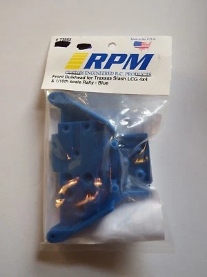RPM- FRONT BULKHEAD FOR TRAXXAS SLASH LCG 4x4 & 1/10th scale BLUE - Model# 73565 - Image 1 of 2