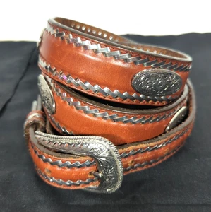 Tony Lama Herren Braun Gürtel 38 Leder Deko Ride Western 7747L Cowboy Rodeo - Bild 1 von 8