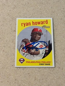 2008 Topps Heritage #380 Ryan Howard signed card * 1959 * - Picture 1 of 1