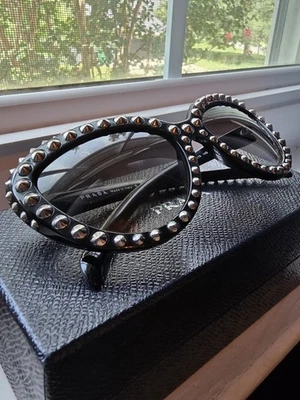 VintagePrada Oversized Cat-Eye Black Sunglasses - Image 1 of 4