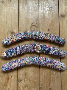 Trio Vintage Liberty Fabric Padded Coat Hangers - Picture 1 of 2
