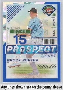2024 Panini Prospect Edition #122 Brock Porter Blue Ice Holo #/299 - Foto 1 di 2