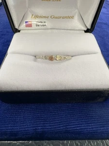 Black Hills Gold sterling silver and gold ring, SIZE 7 , read description - Picture 1 of 3