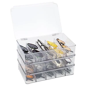 Sunglasses Organizer, Plastic Stackable Eyeglass Case Storage Organizer, Sung... - Picture 1 of 8