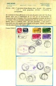 1934 27 JANUAR EINGESCHRIEBENES AREOGRAMM DES ERSTEN DIREKTFLUGES ROM BUENOS AIRES - Bild 1 von 3