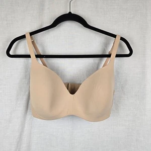 BRAS N THINGS Size 16D Tshirt Bra Beige Hidden Removable Wire - Picture 1 of 11