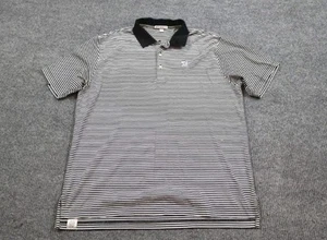 Peter Millar Hemd Herren XL schwarz weiß gestreift Kurzarm Golf Baumwolle Preppy - Bild 1 von 8